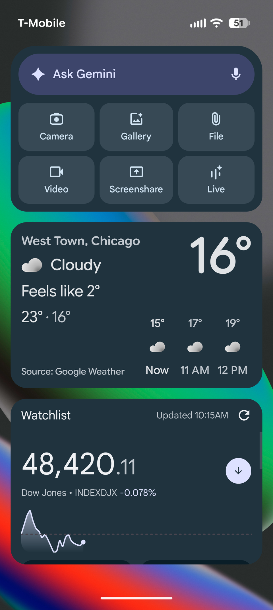 Lock screen widgets on the Pixel 10
