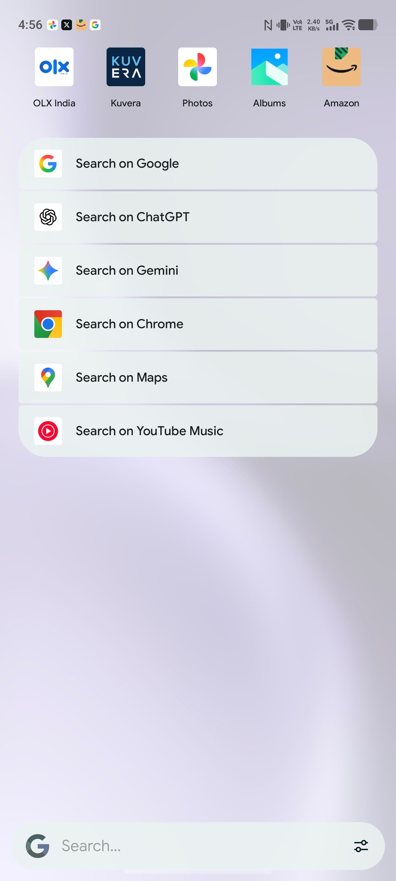 Pixel Search app for Android