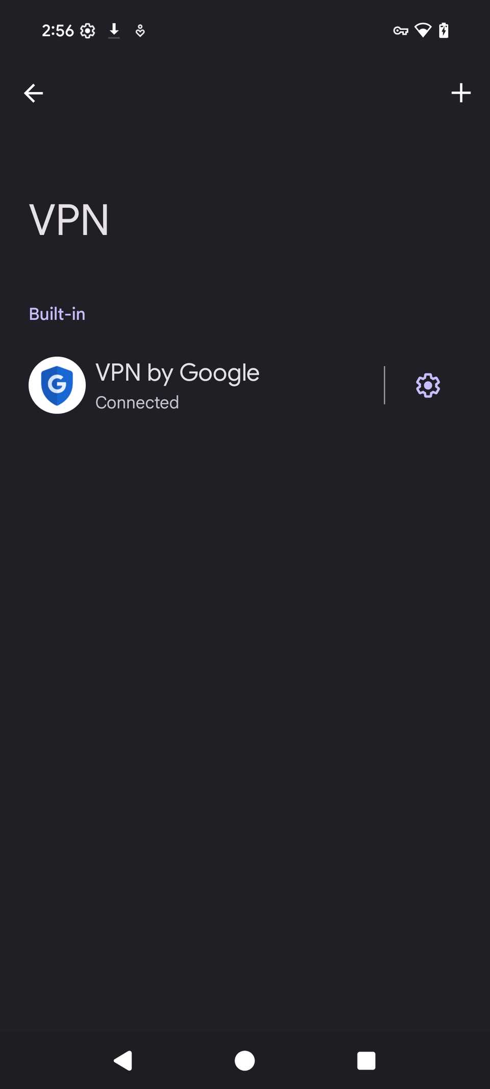 Opzione di impostazione VPN integrata nel pixel 8