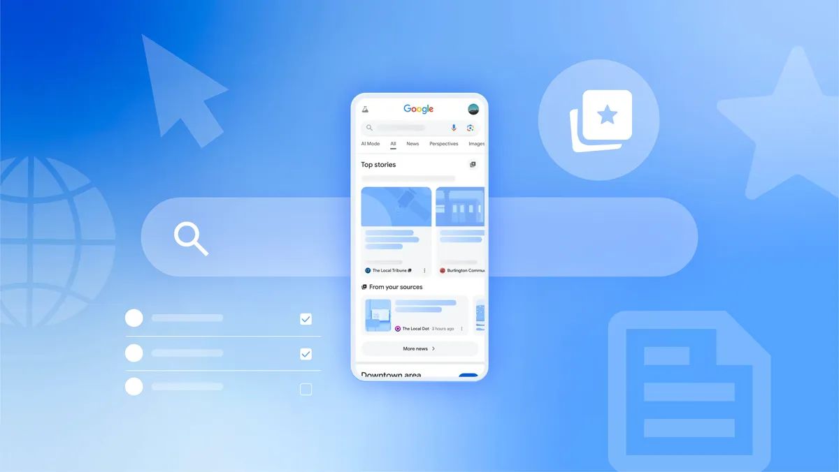 A graphic highlightig Google Search's preferred sources.