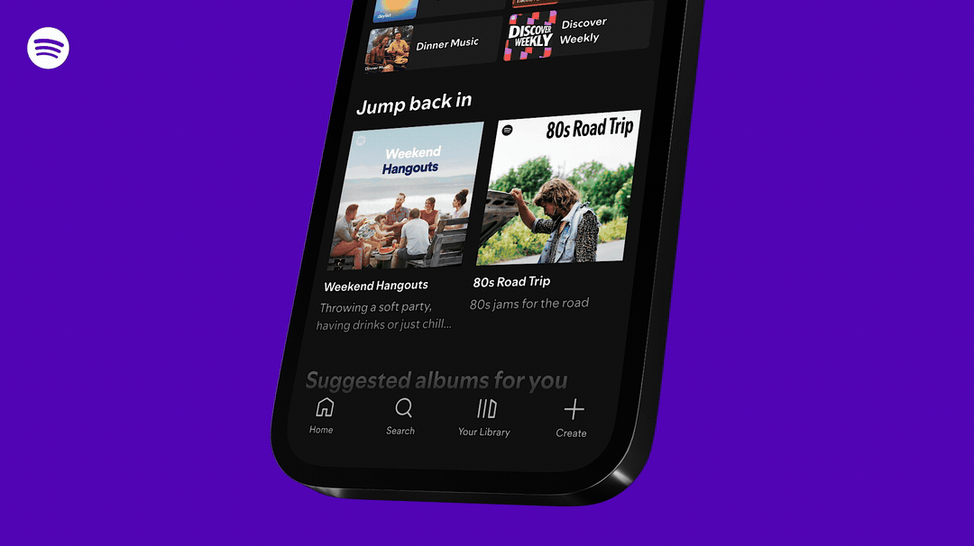 Image showing how Spotify's prompted playlist works