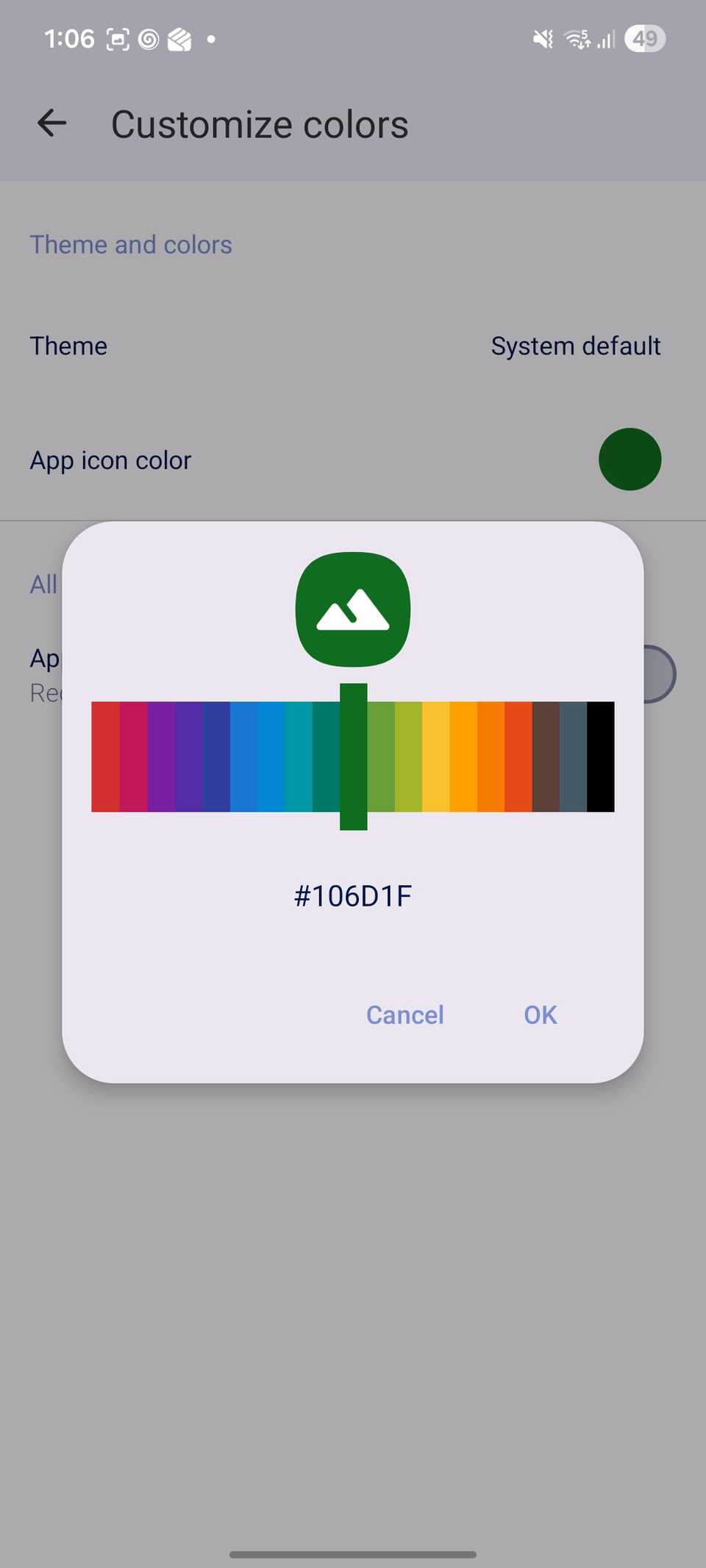 Colore accentuato della Galleria Fossify