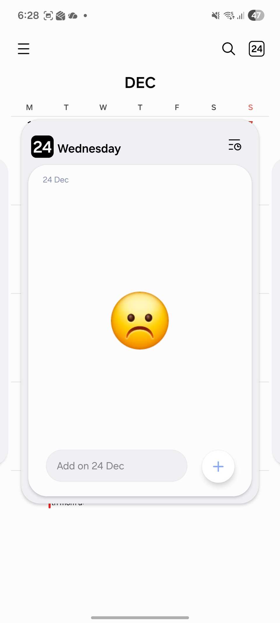 aggiungi umore nel calendario Samsung