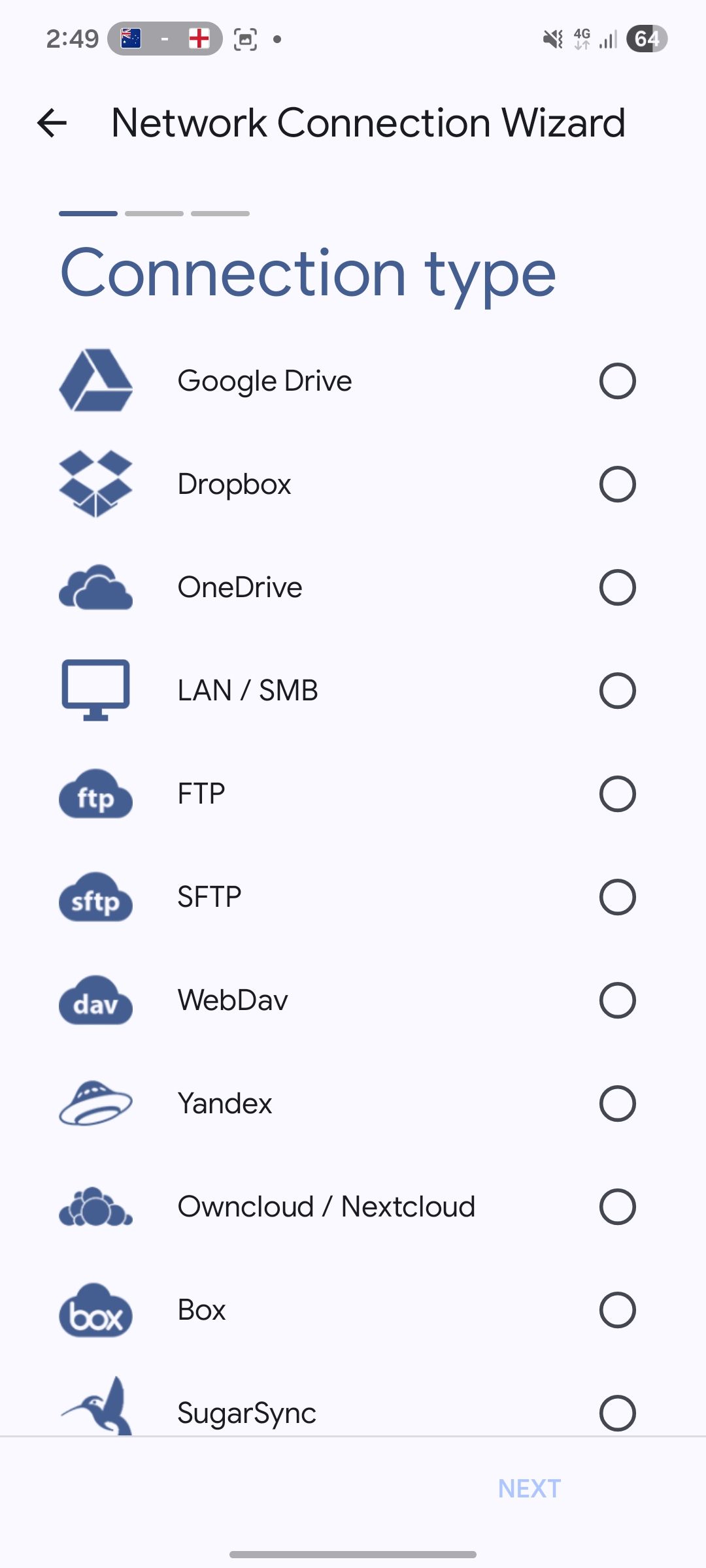 Solid Explorer cloud storage