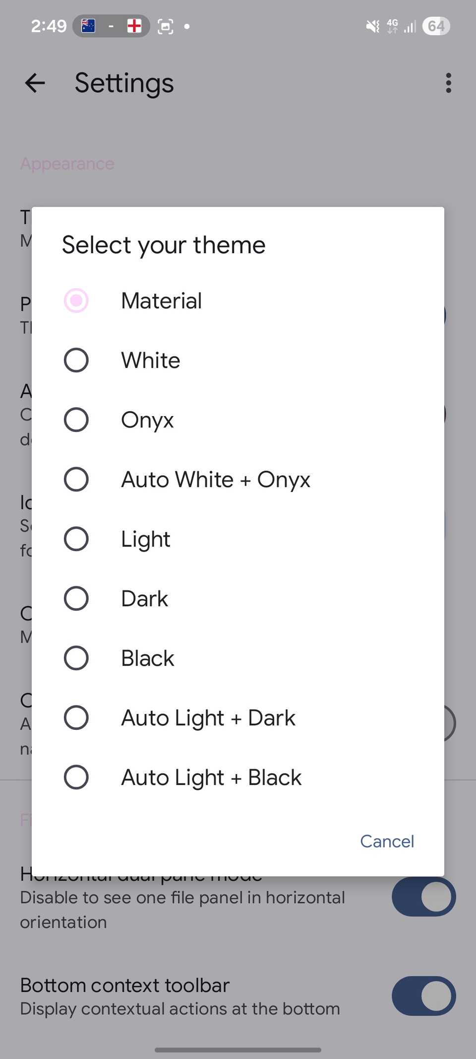 Tema Explorer solido