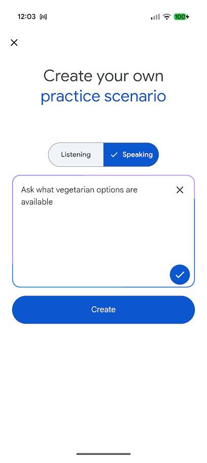 google translate practice mode prompt