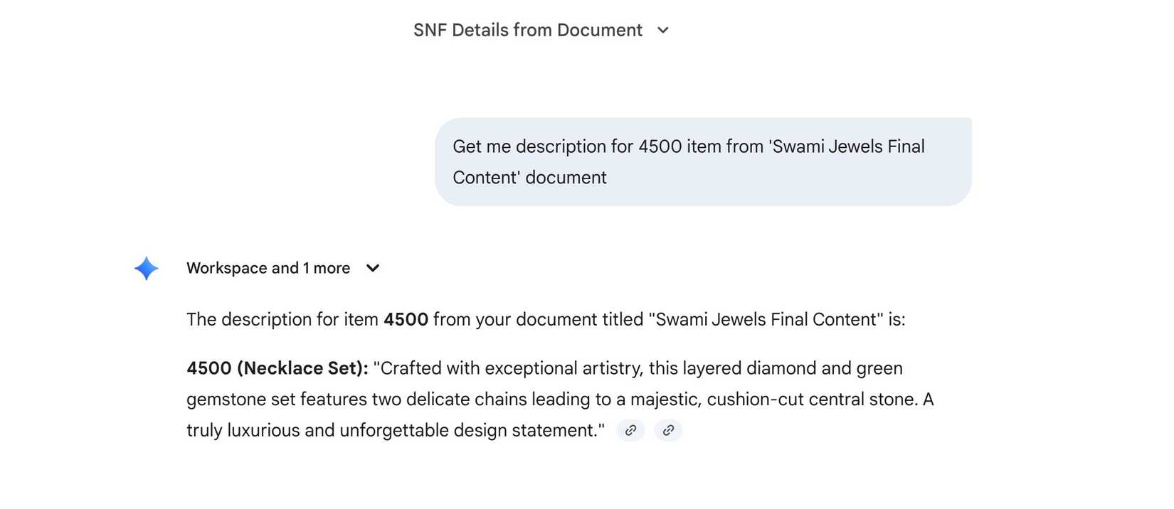 faça perguntas a Gêmeos sobre o Google Docs