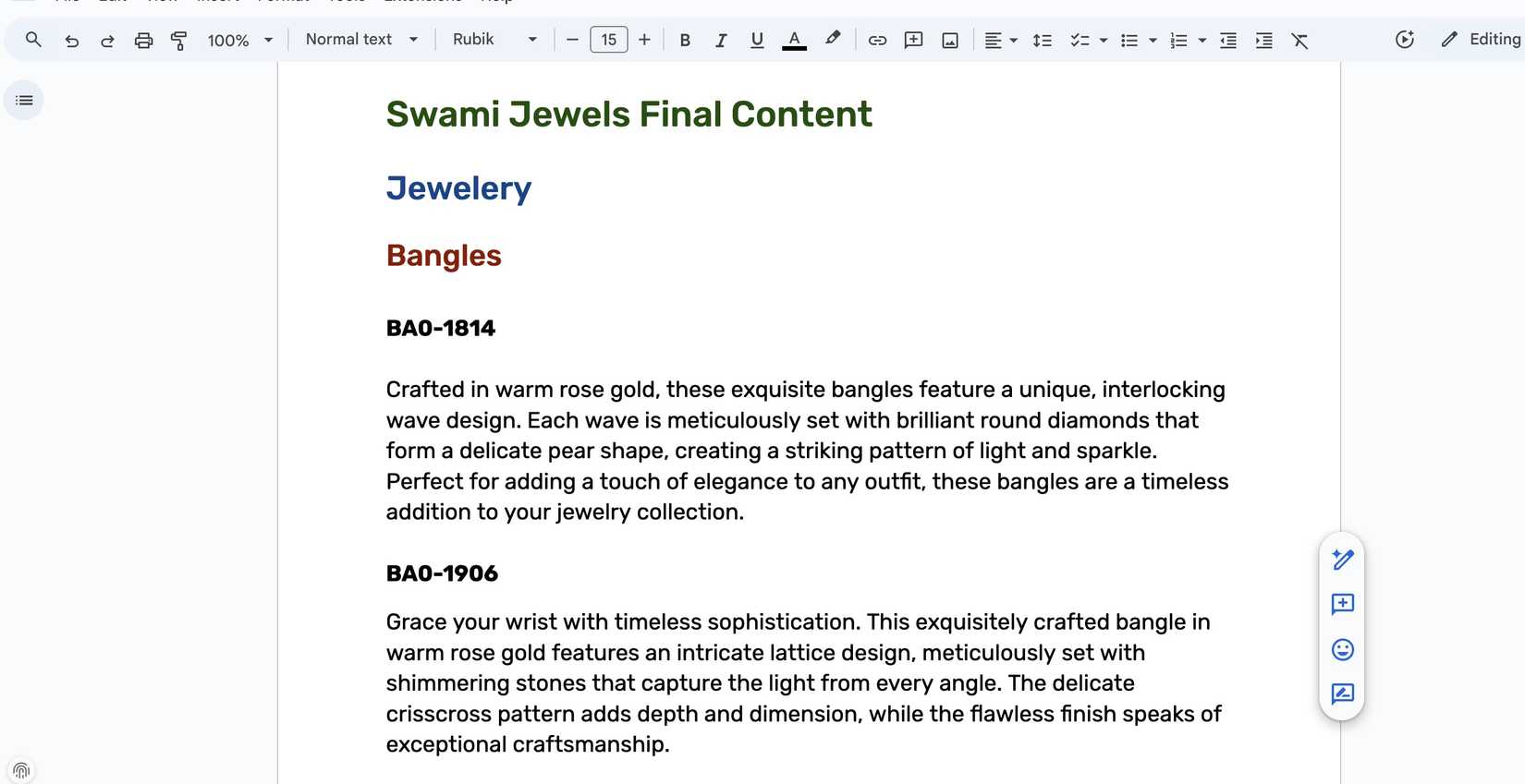 Documento do Google Docs