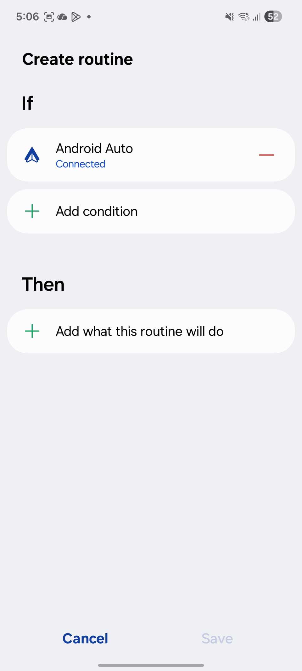 creare una routine per Android Auto