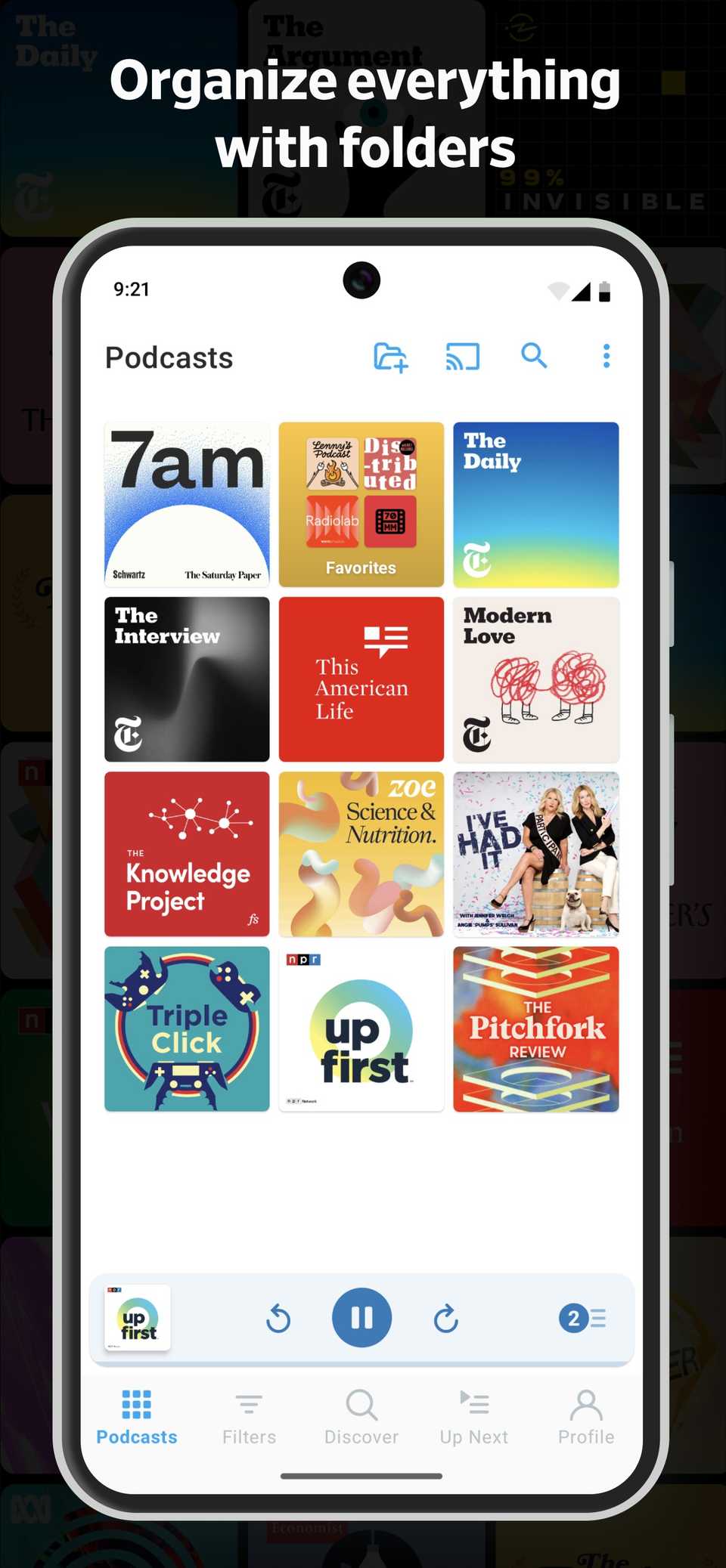 Pocketcasts home