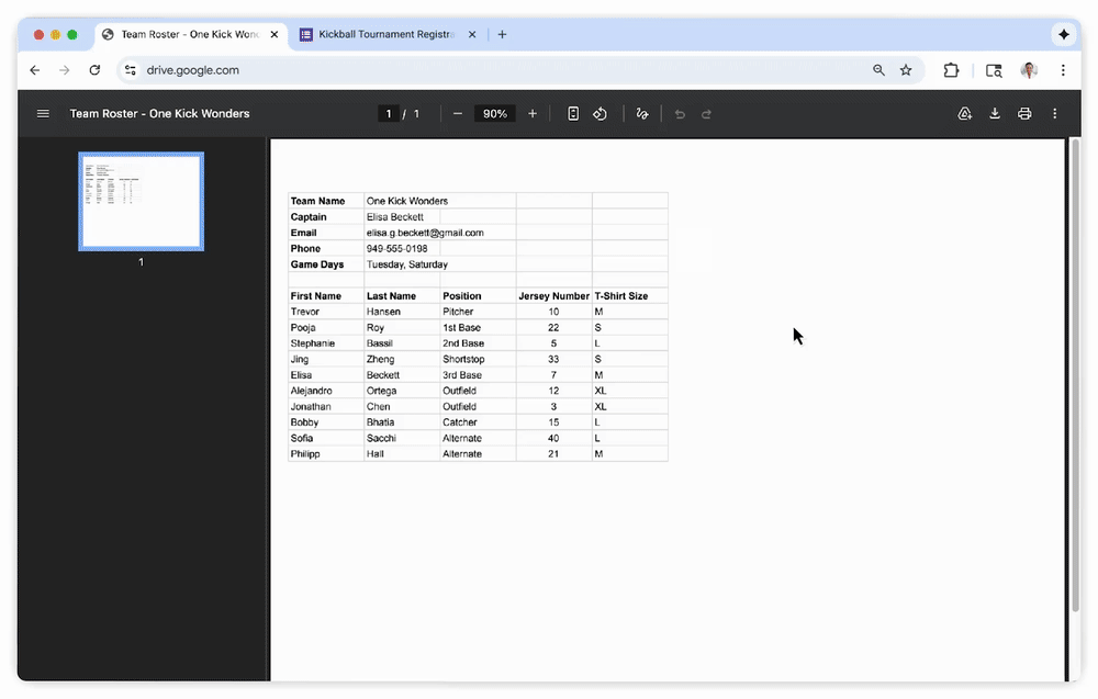 Um GIF destacando a navegação automática do Chrome em ação.