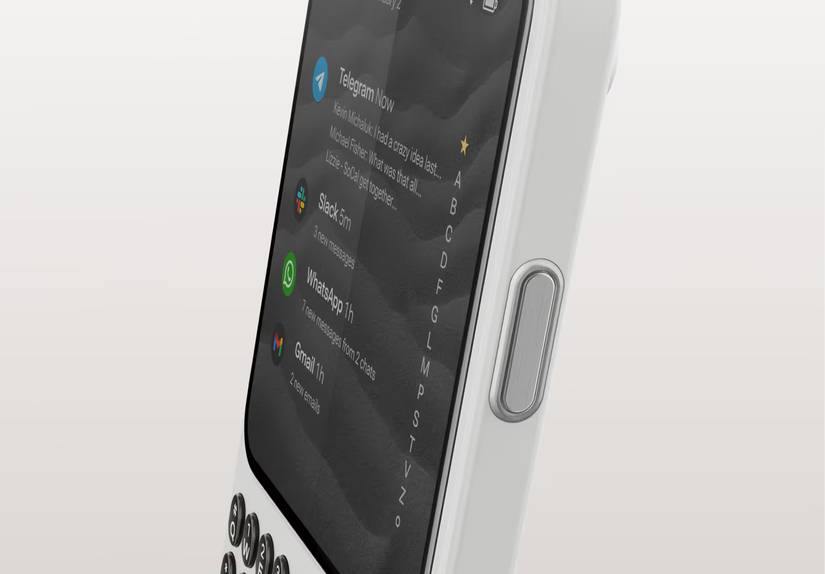The side button on the Clicks Communicator