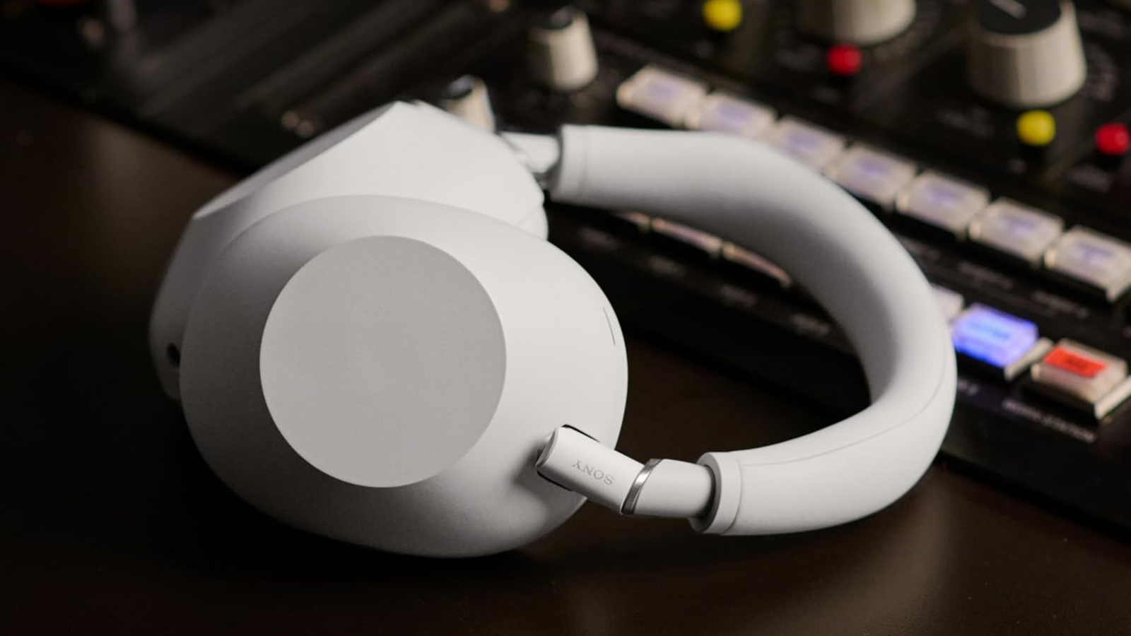 Sony WH-1000XM6 next to audio hub