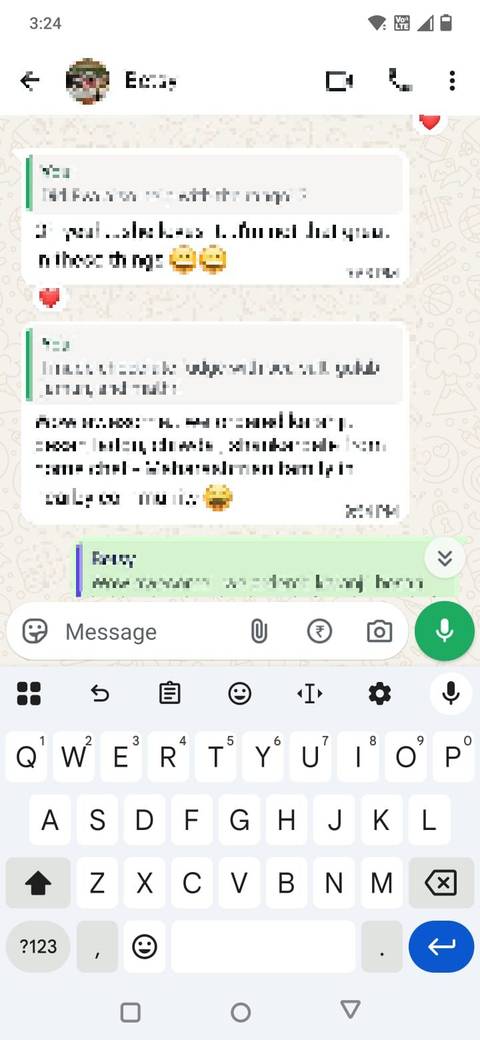 Screenshot showing the toolbar in Gboard