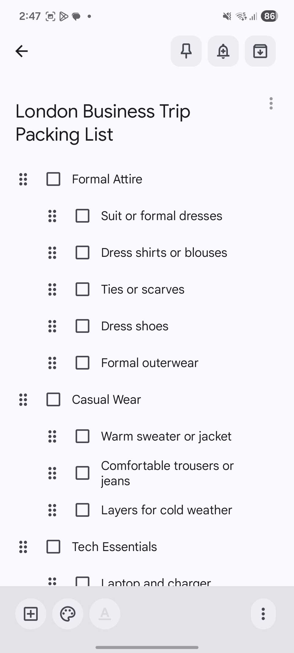 usa Gemini per creare note in Keep
