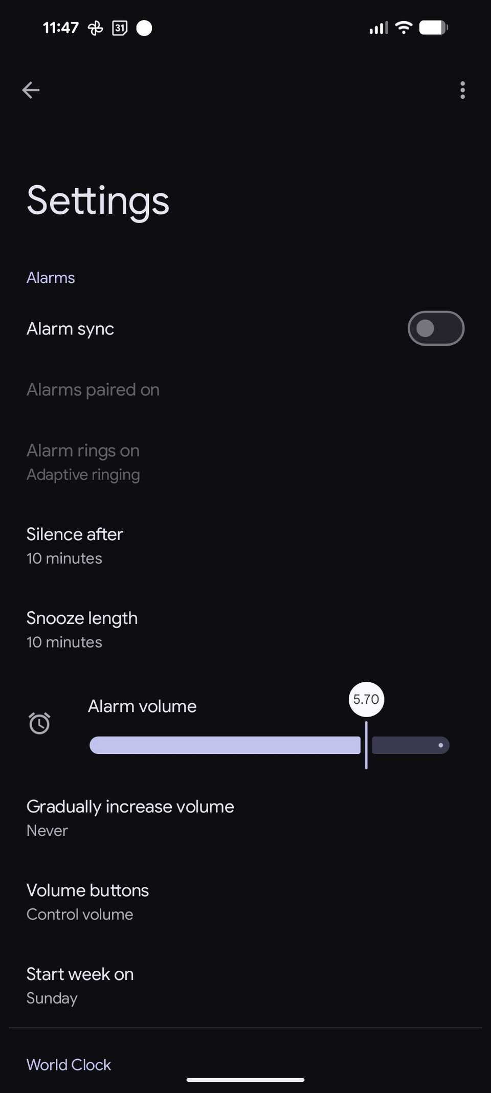 Dispositivo di scorrimento della sveglia di Google