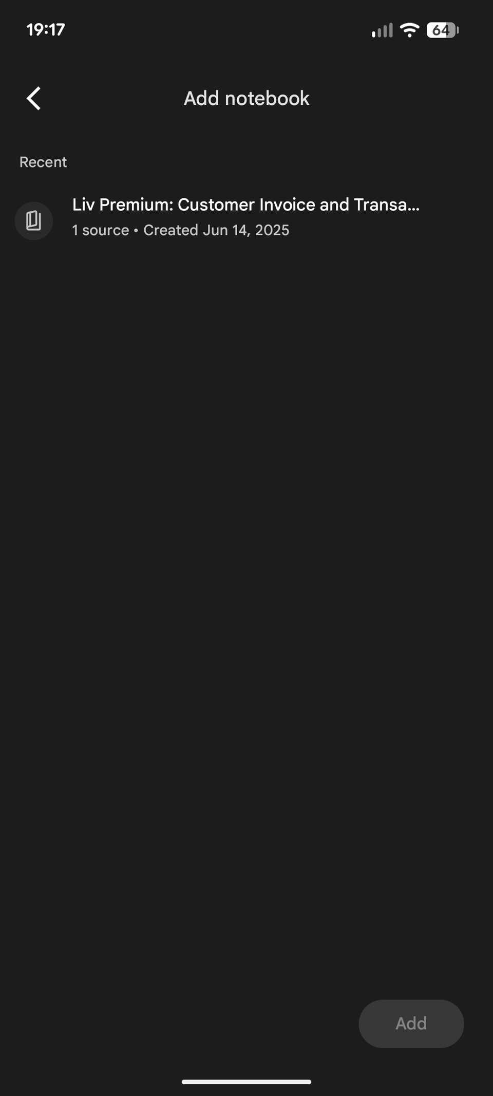 Google Gemini NotebookLM Aggiungi taccuino