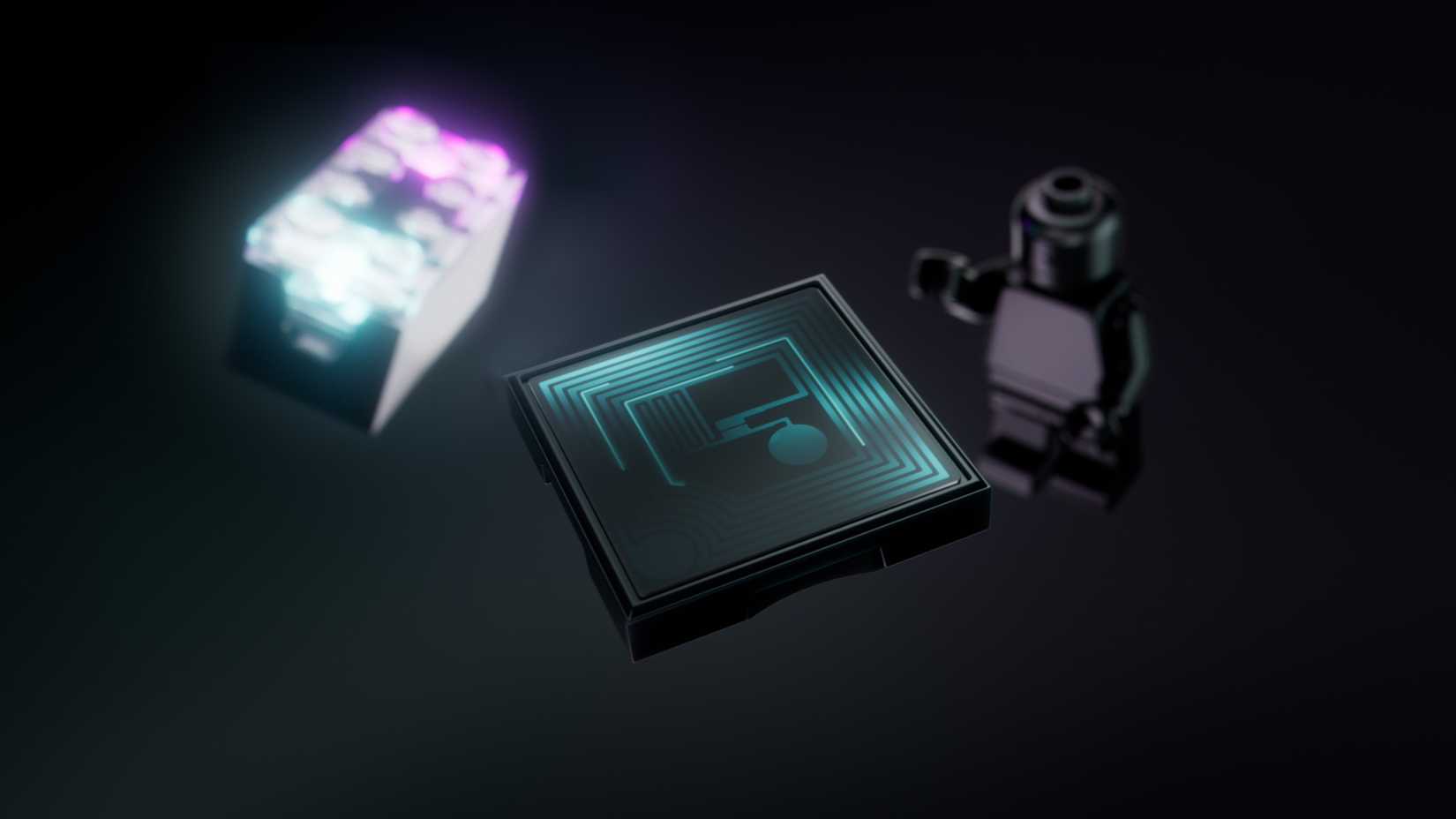 Uma etiqueta inteligente Lego Smart Play