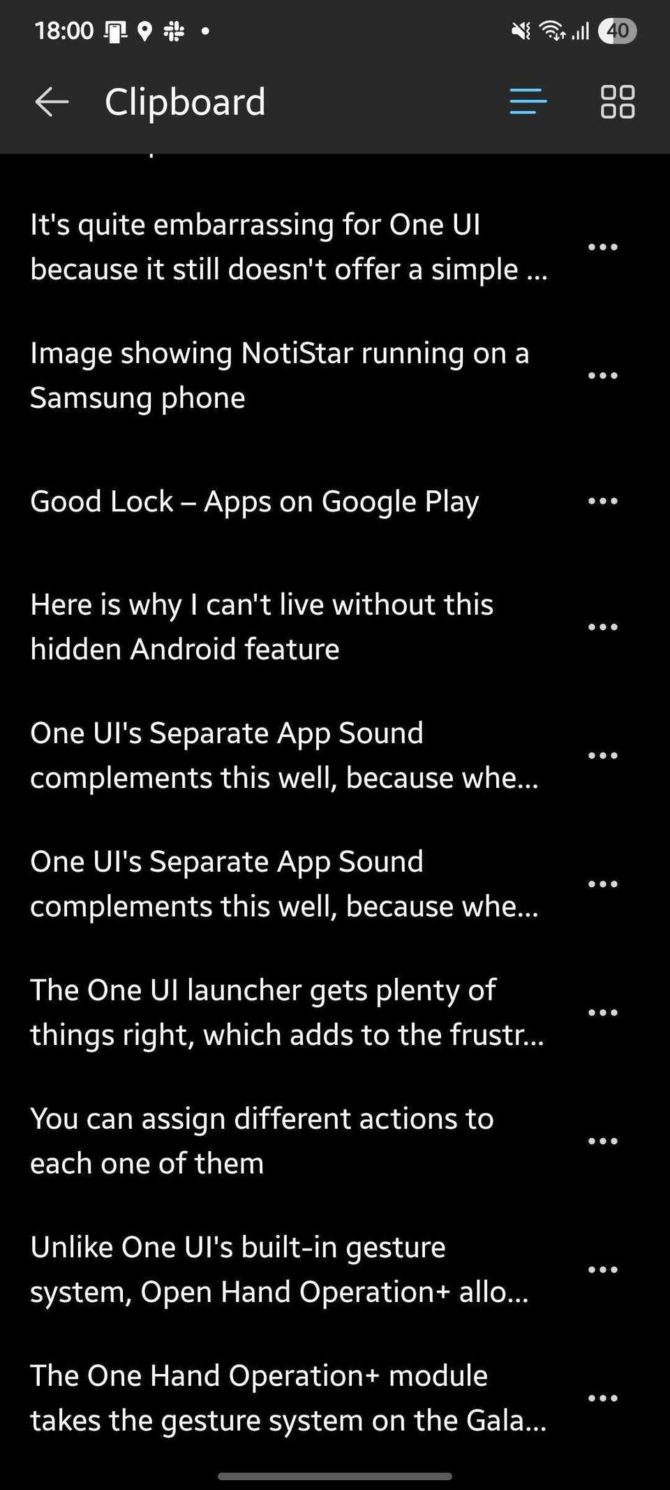 Screenshot showing Link to Windows' Universal Clipboard