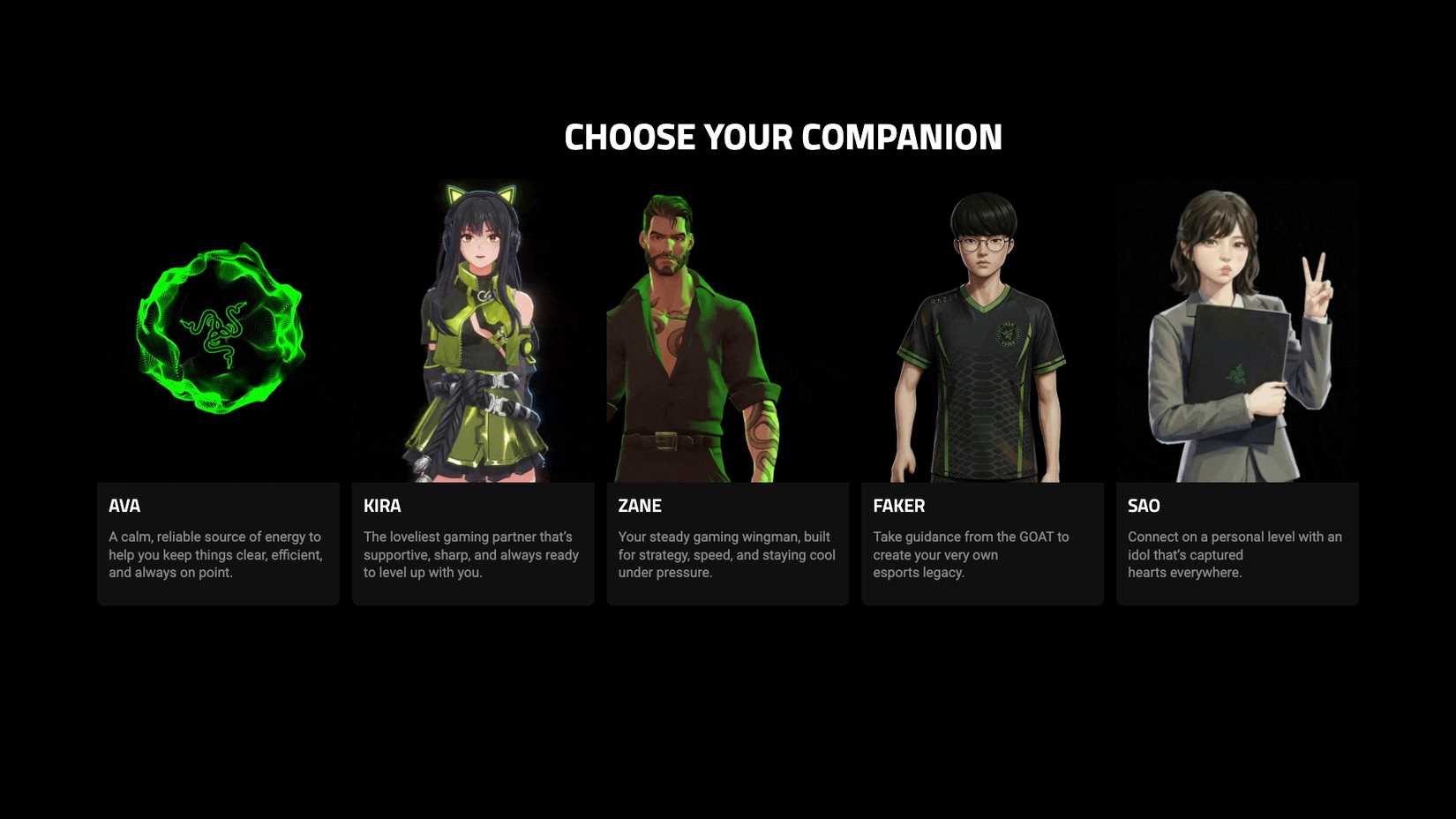 Uma imagem promocional do Razer Project AVA