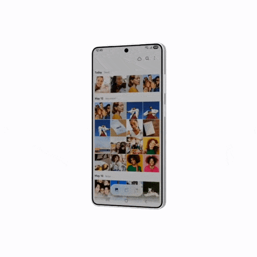 Um GIF destacando como o recurso Privacy Display da Samsung funcionará.