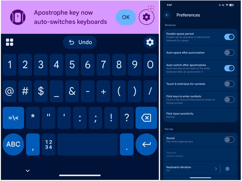 Gboard apostrophe screenshot