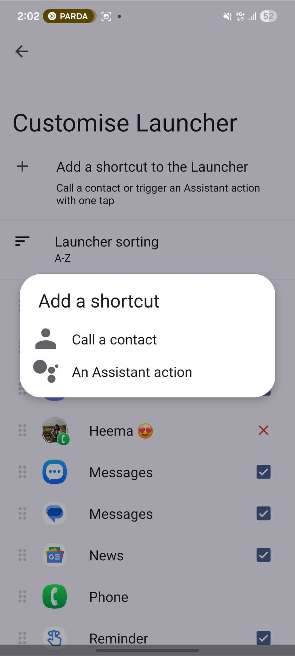 Android Auto seleziona un contatto