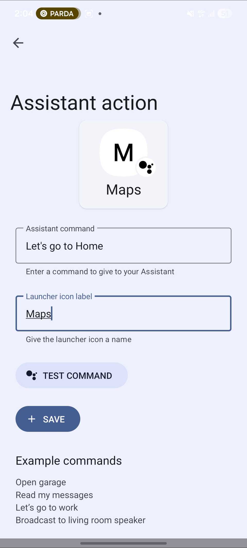 Pulsante assistente Android Auto