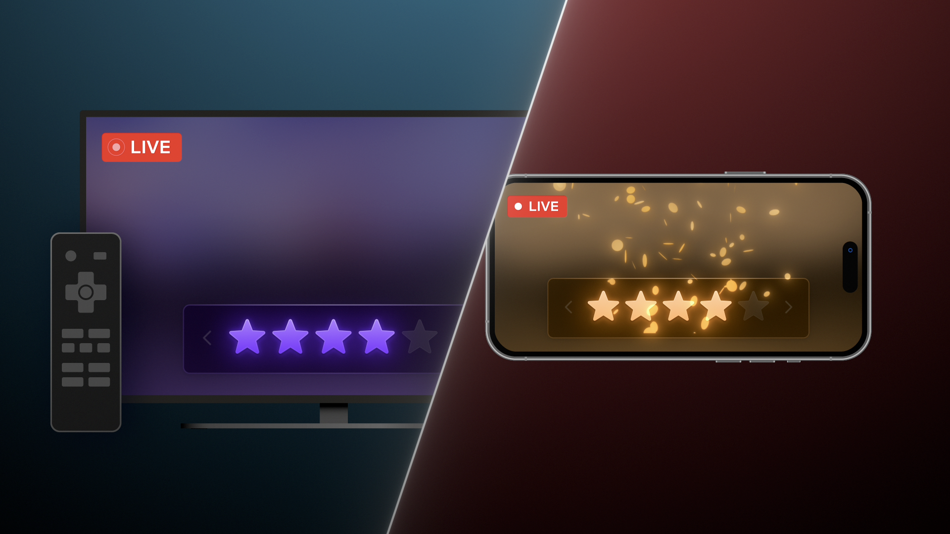 A graphic highlighting Netflix's new live voting.