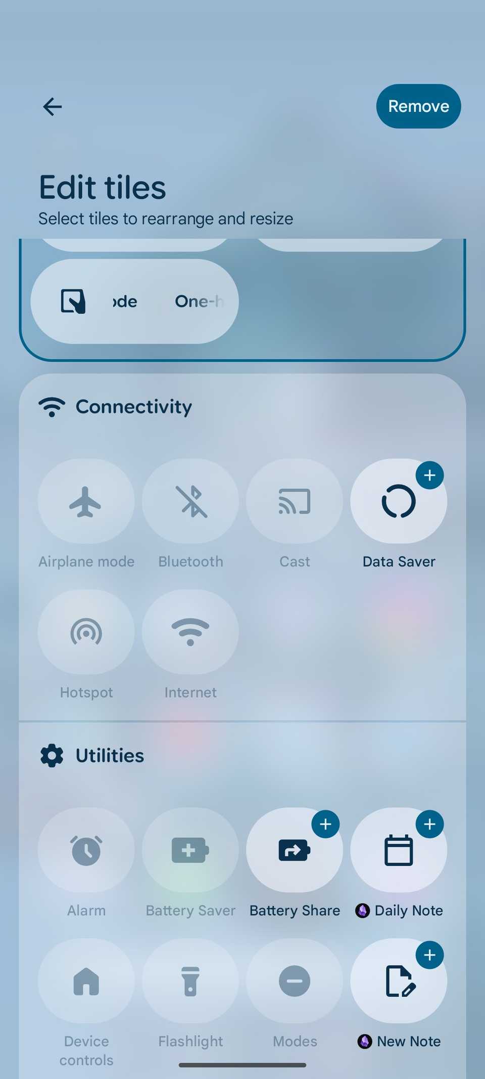 add quick tiles on Pixel