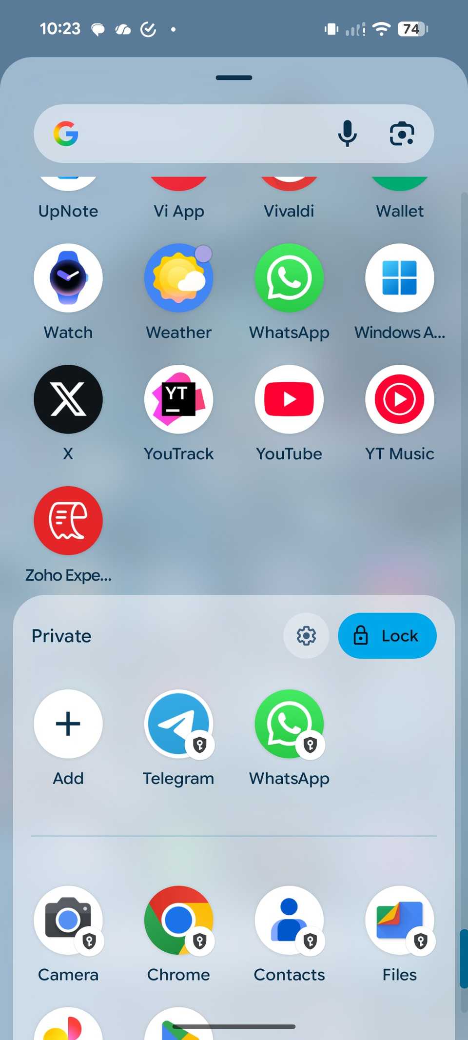 unlock private space on Pixel