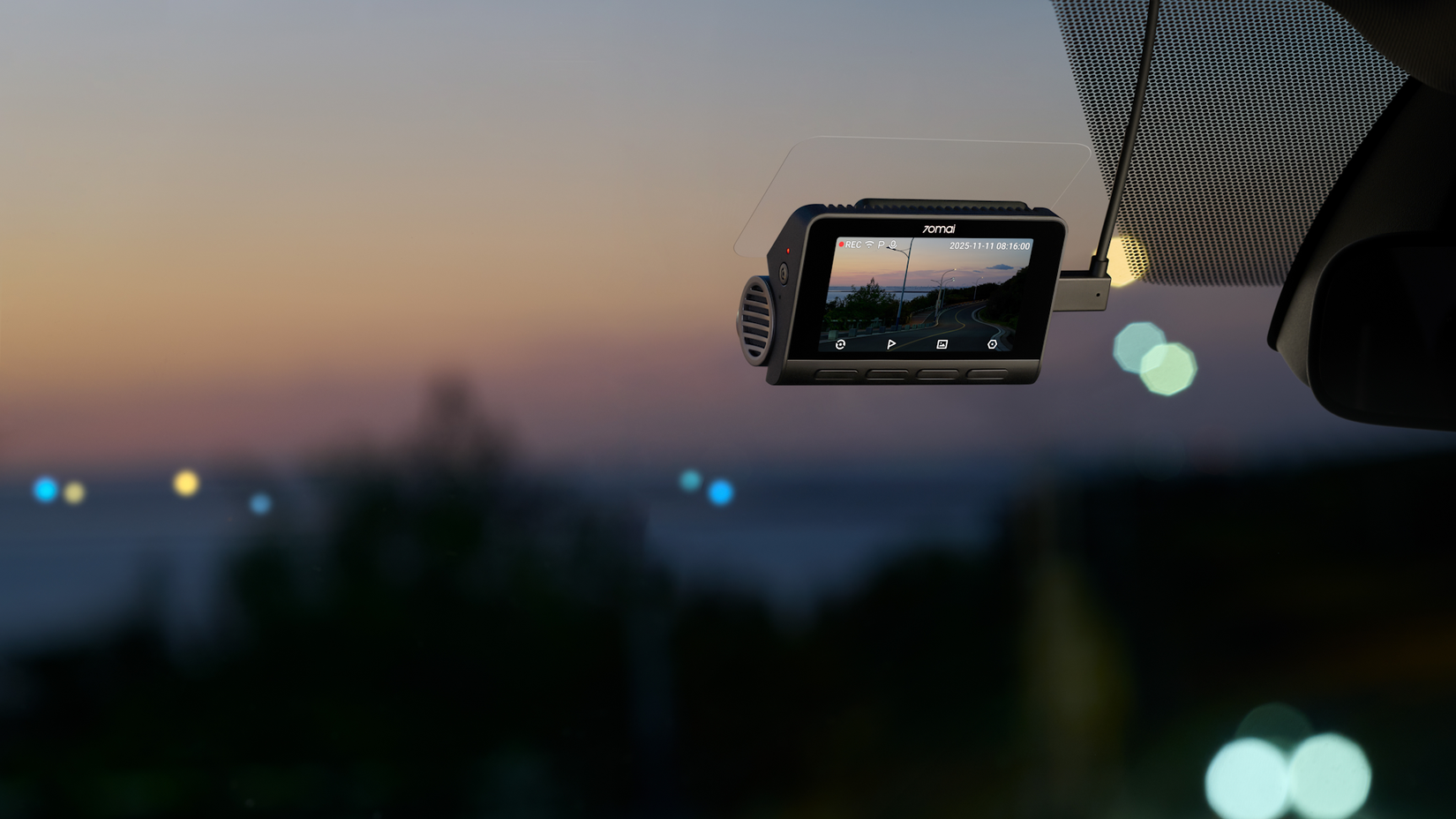 70mai Dash Cam 4K A810S à noite