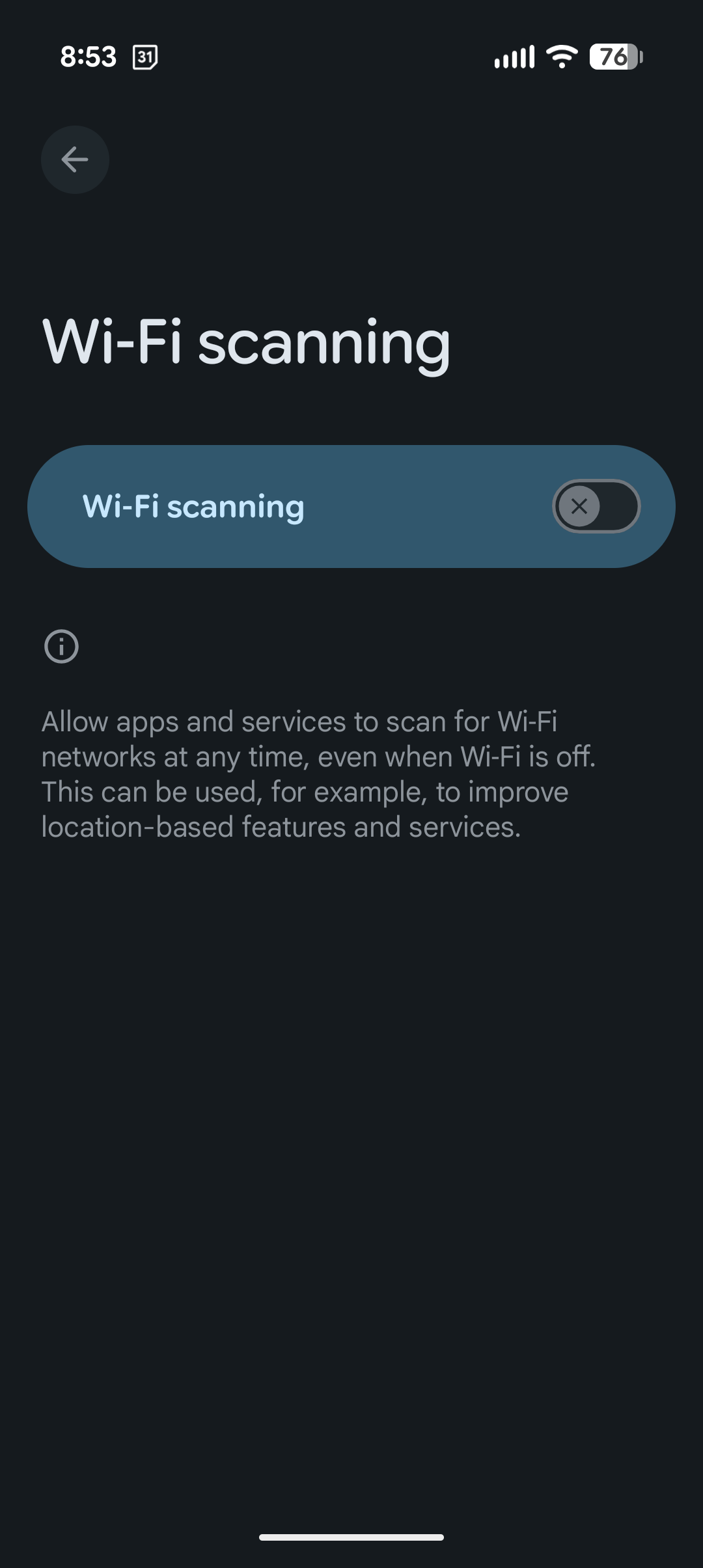 I turned off these 2 hidden Android scanning settings, and my battery ...