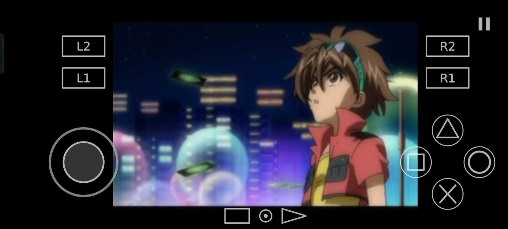 Personagens de jogos animados com controles do PlayStation na tela cercam as laterais da tela