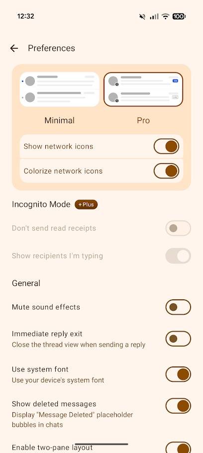 impostazioni dell'app segnale acustico