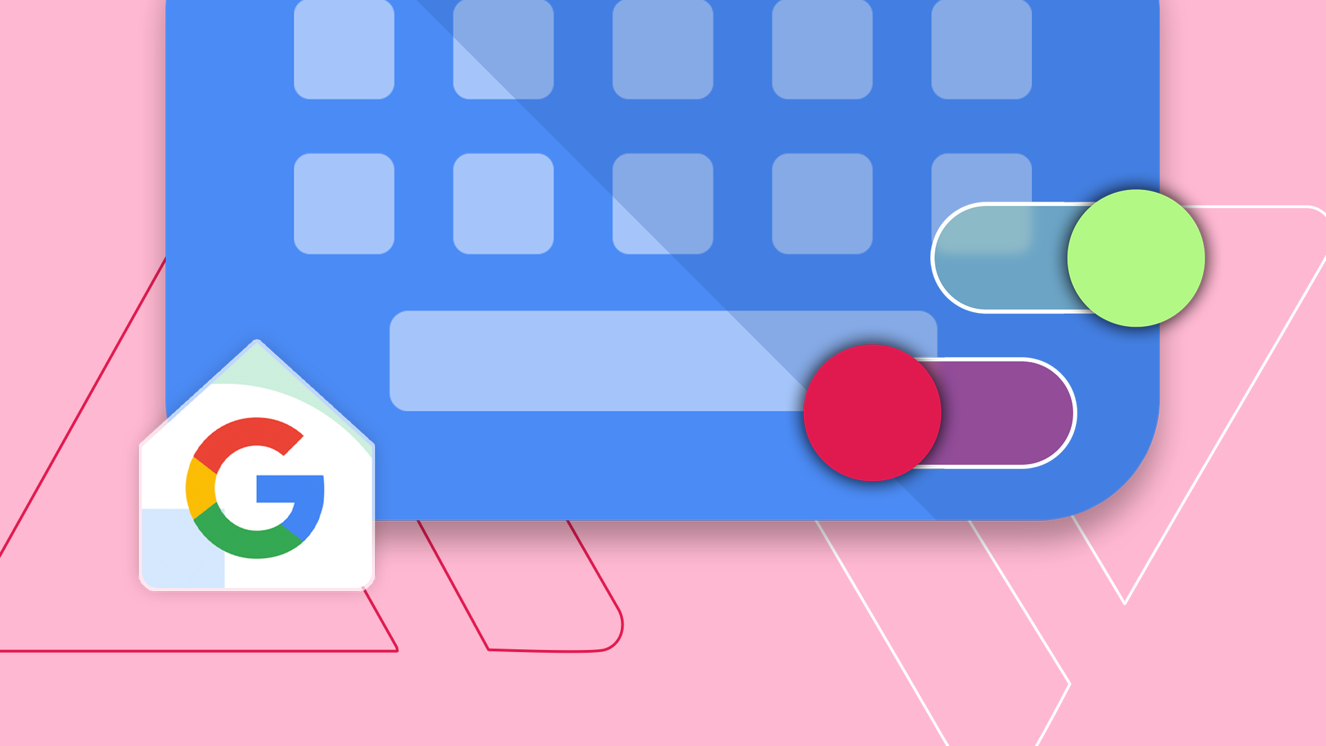 Illustrazione della tastiera Gboard blu con il logo 