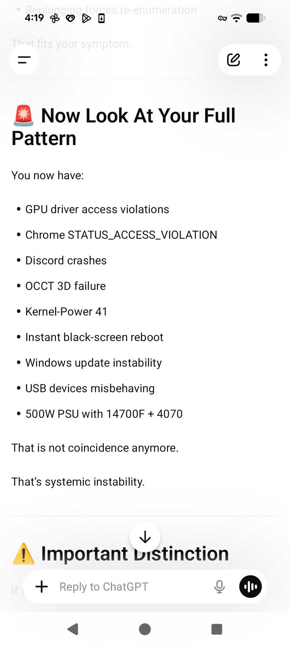ChatGPT produce un cambiamento di tono sui problemi man mano che arriva una nuova conclusione