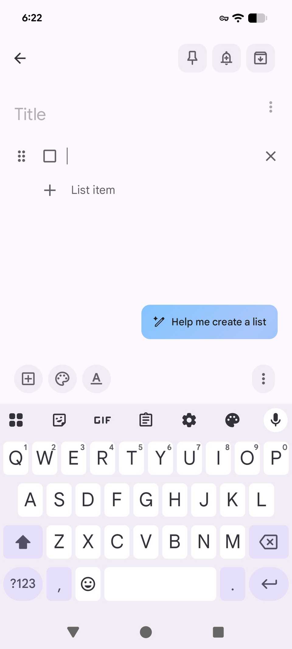 Nota predefinita di Google Keep con Material You su Pixel 8