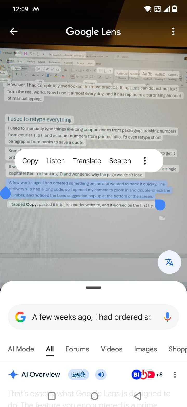 Google Lens Message Google Lens is the most underrated app on my phone. Here's how I use it