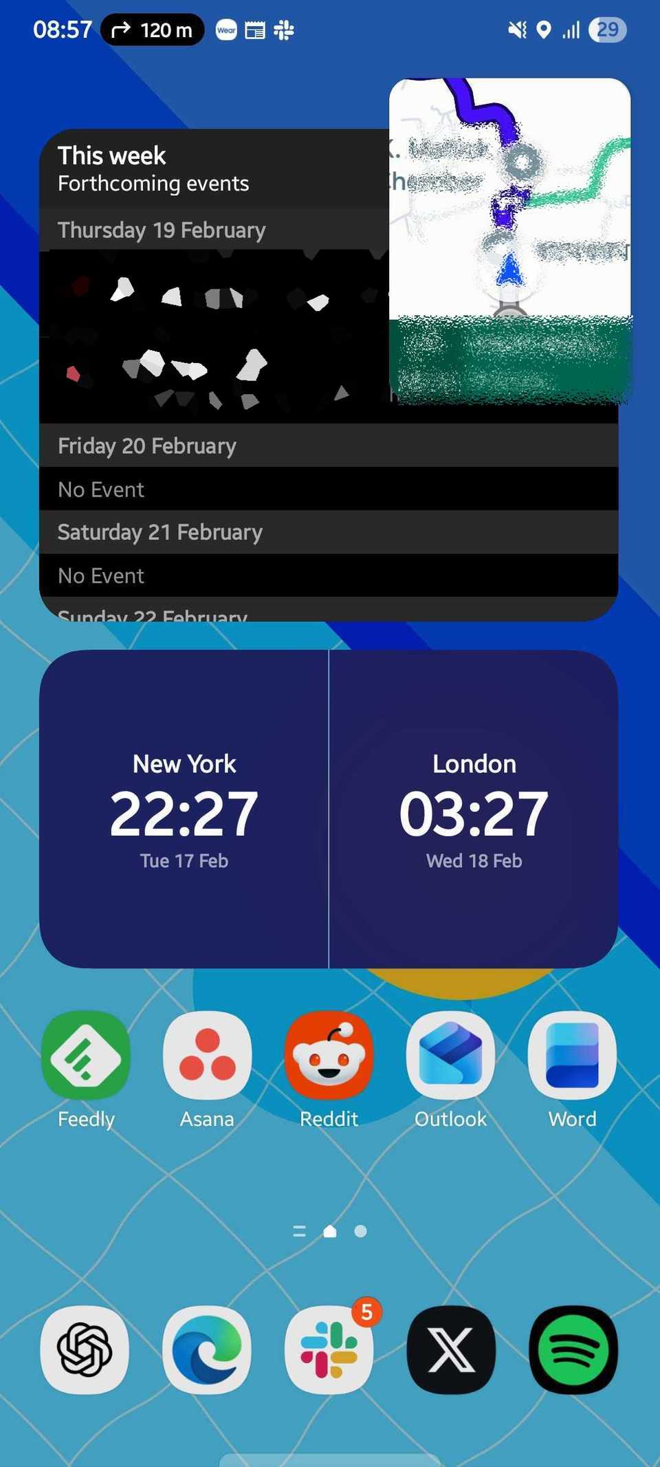 Screenshot che mostra Google Maps in modalità PiP
