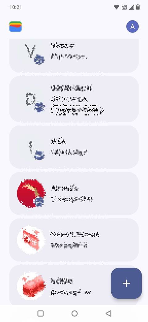 Screenshot che mostra l'icona più in Google Wallet