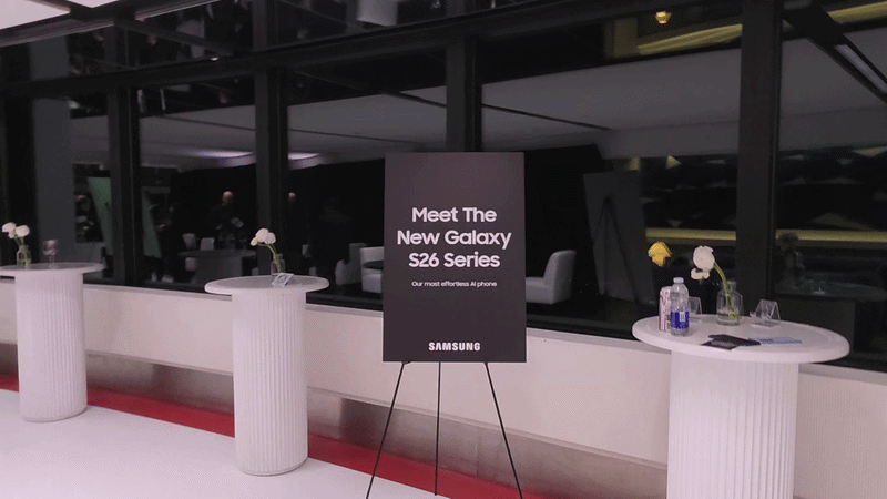 POV del blocco orizzontale dell'S26 Ultra.