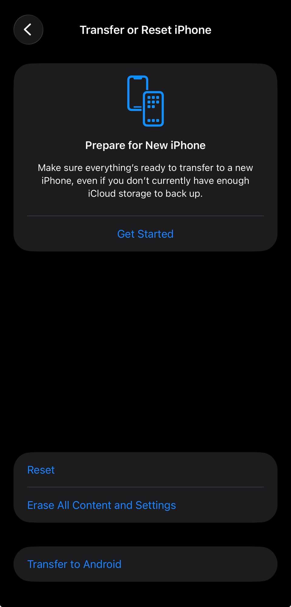 Nuovo strumento Trasferisci su Android in iOS 26.3