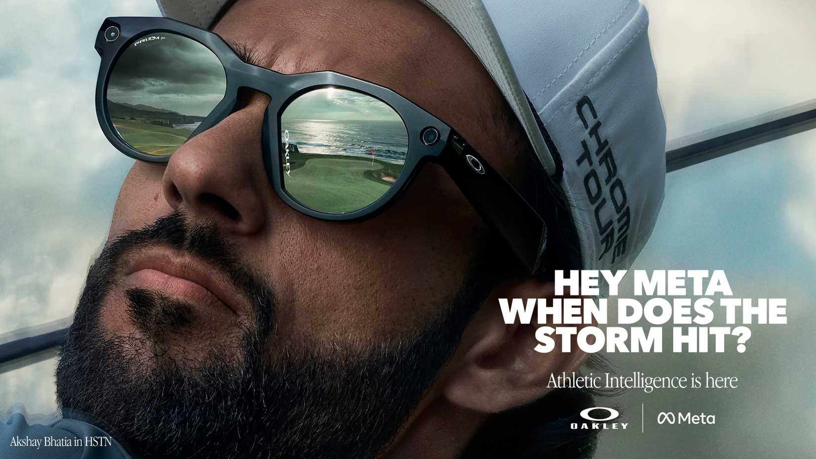 Uma imagem promocional do comercial do Super Bowl de Meta Oakley
