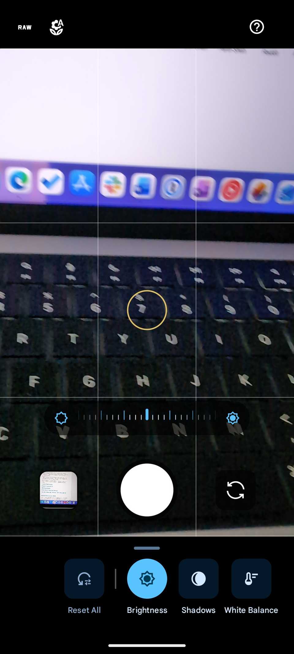 cursore dell'app camear