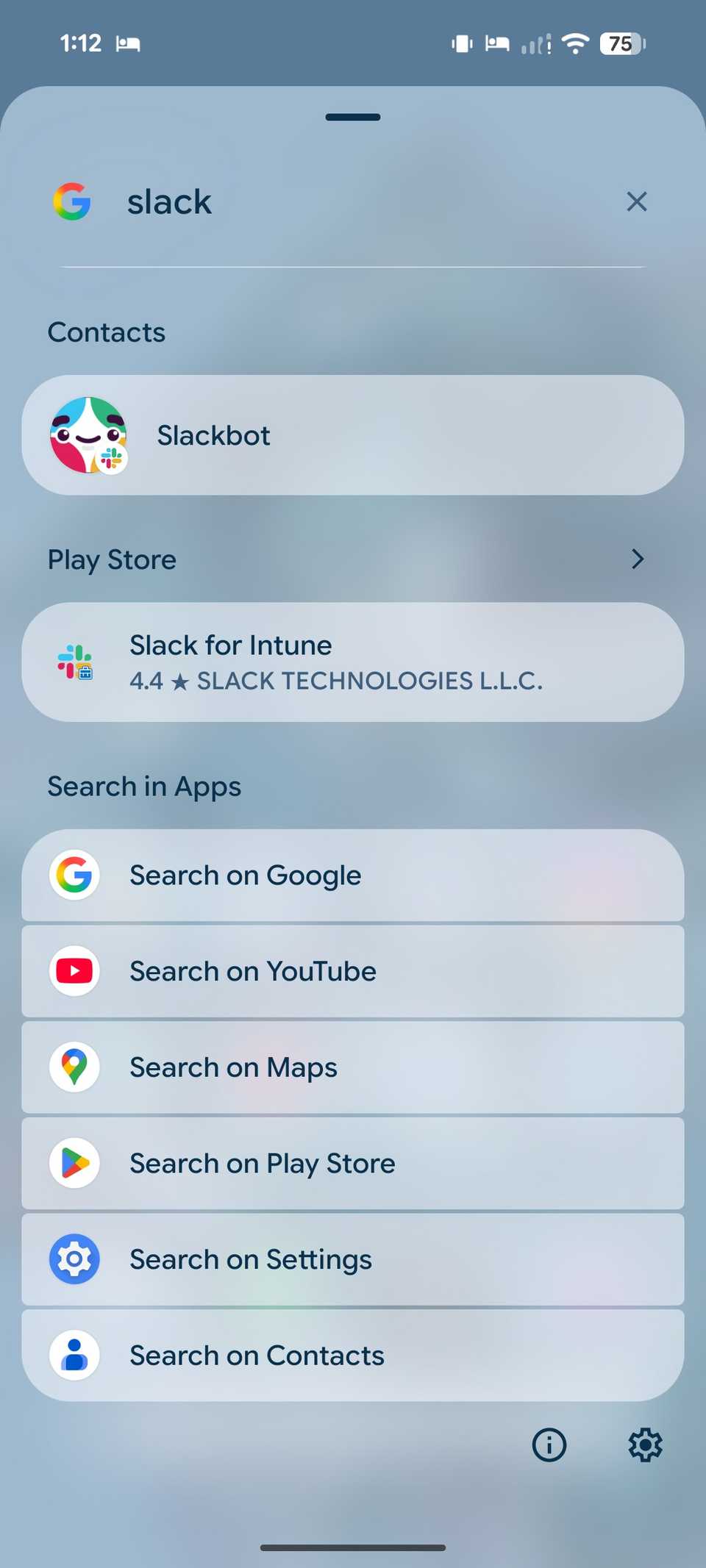 Ricerca pixel dal cassetto delle app