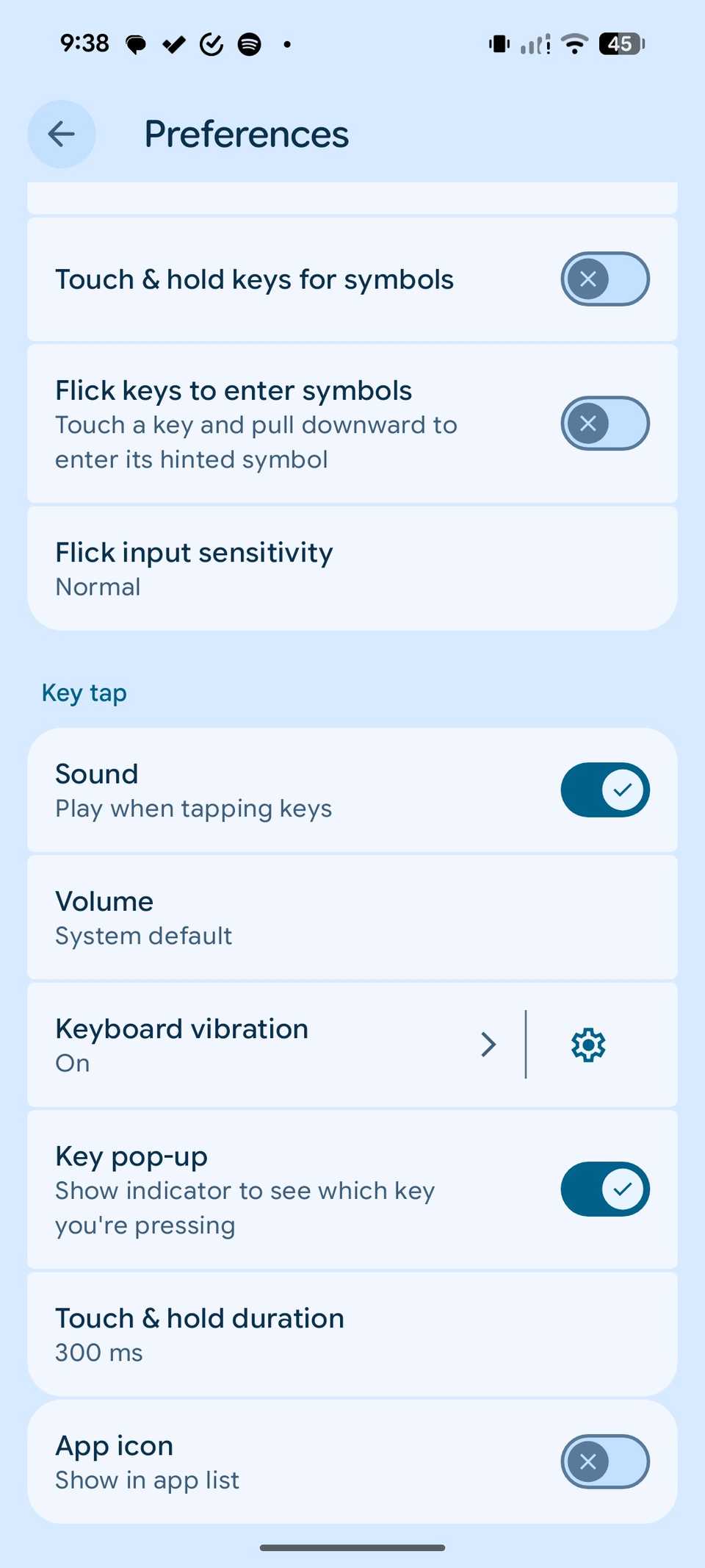 Disattiva il suono della tastiera su Pixel