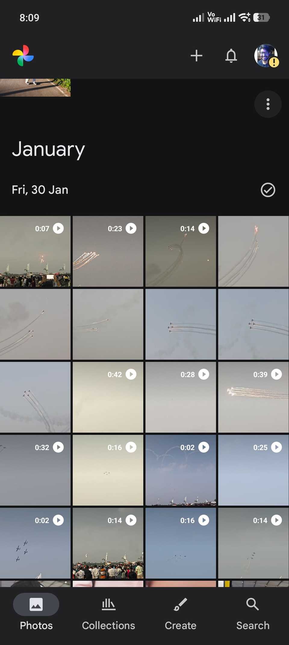 Seleziona le foto nell'app Google Foto