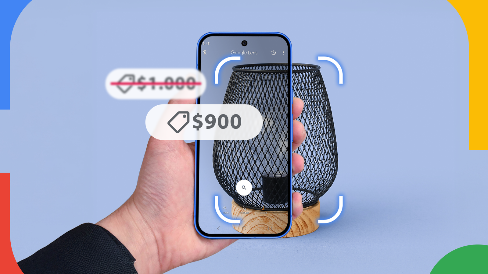 I used Google Lens to find a 'dupe' for an expensive desk lamp, and I saved $100