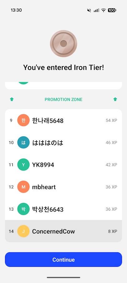 leaderboard in speak app